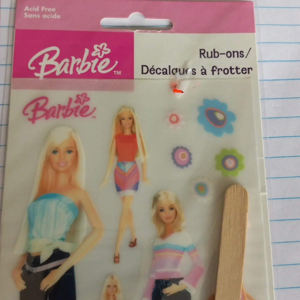 4 Sets of Stickers, Disney, Barbie, Sandylion, & 1 more